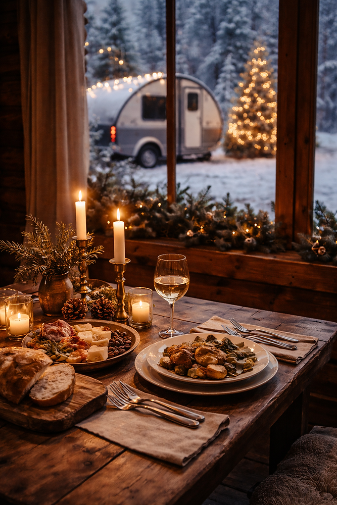 A peaceful place setting for one in a warm room