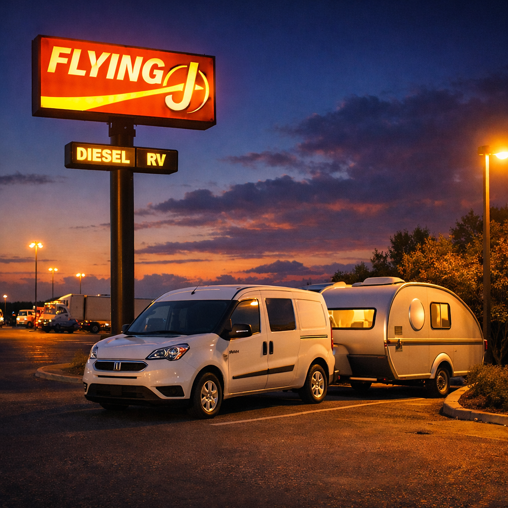 Camper settled safely for a solo traveler’s first night