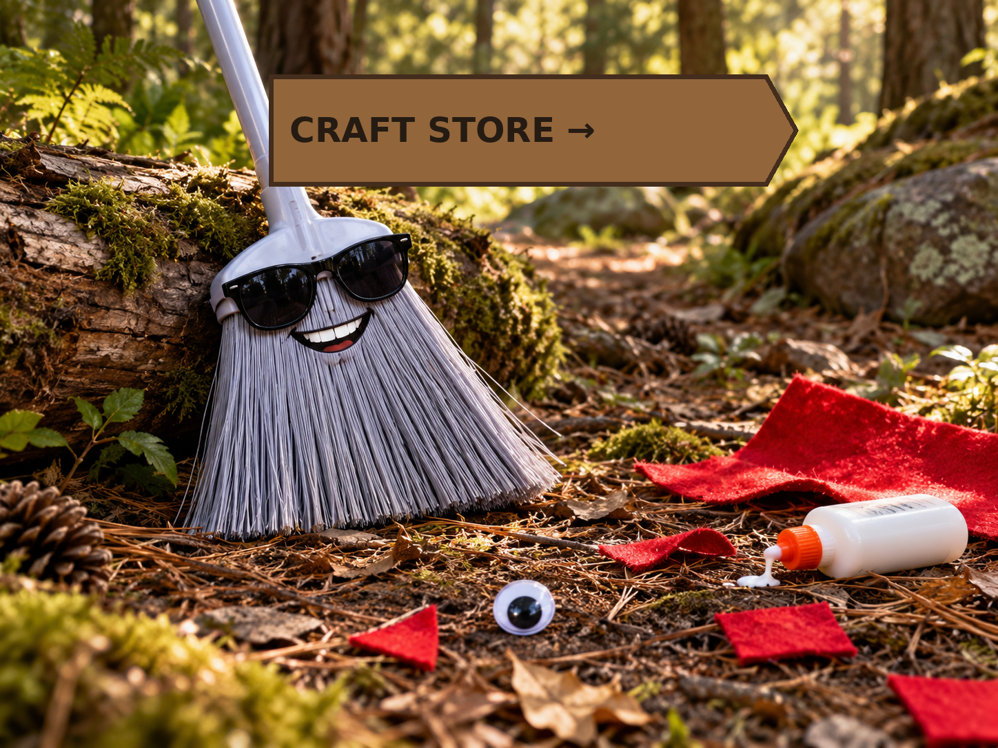 Broom and the CRAFT STORE arrow